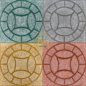 GẠCH VỈA HÈ TERRAZZO ĐỒNG TIỀN DH404