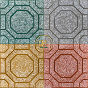 GẠCH VỈA HÈ TERRAZZO BÁT QUÁI DH410