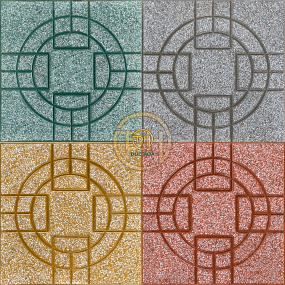 GẠCH VỈA HÈ TERRAZZO ĐỒNG TIỀN DH415